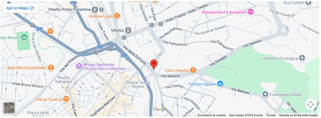 mappa psicologo viterbo - Dott. Daniele Delfino