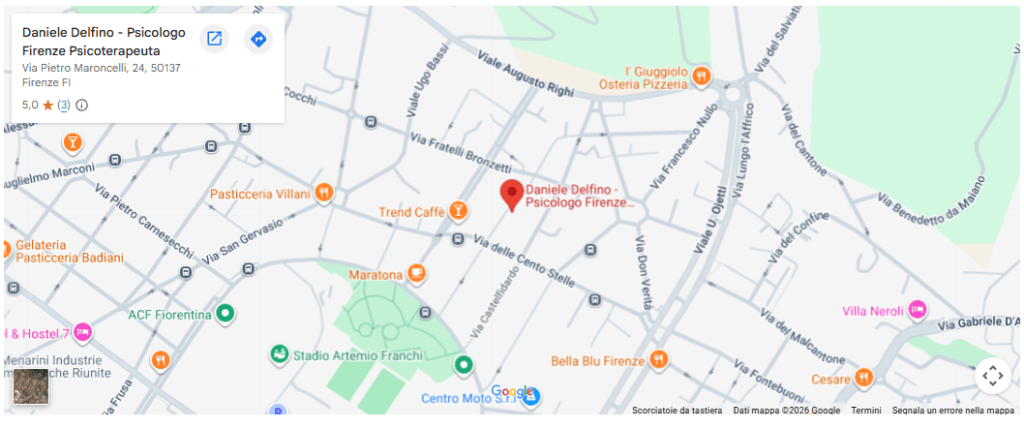 mappa-psicologo-firenze - Dott. Daniele Delfino